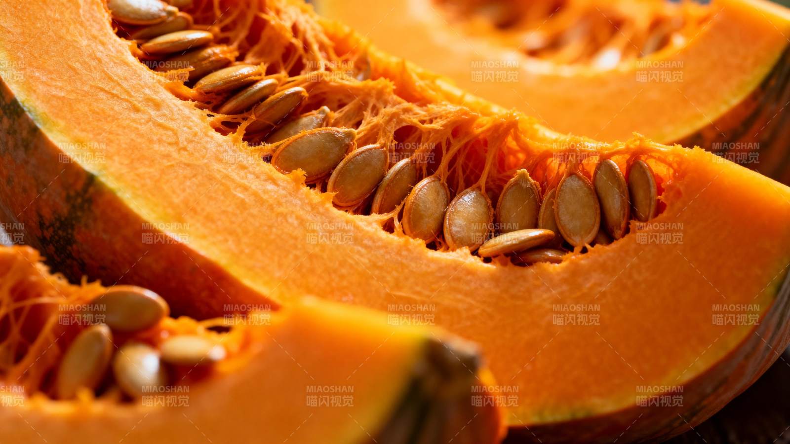 南瓜切片特写图片