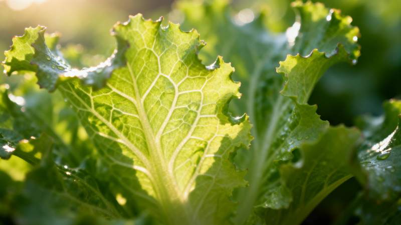 新鲜生菜特写图片