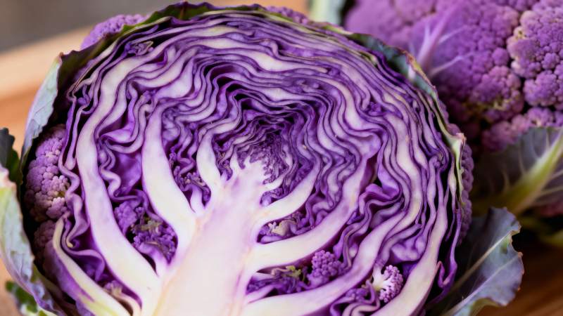 紫甘蓝切面艺术图片