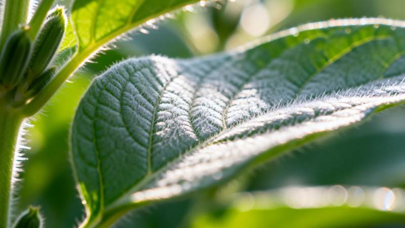 绿叶特写 绒毛清晰图片