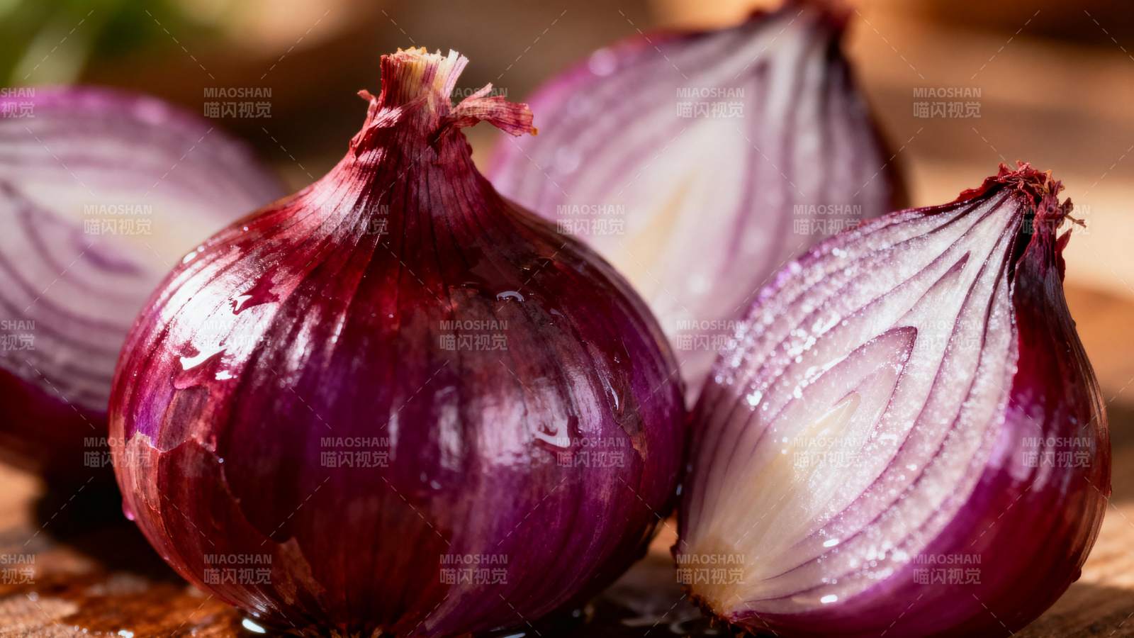紫洋葱特写图片