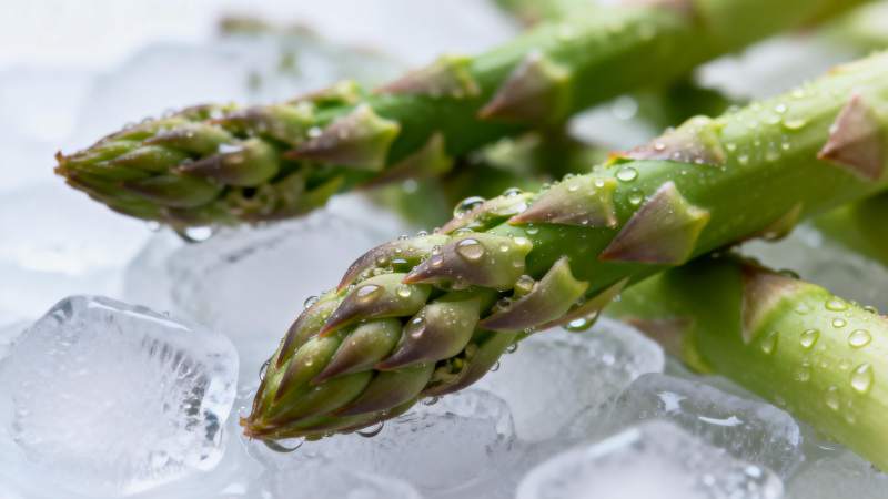 冰镇芦笋特写图片