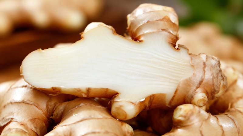 新鲜生姜特写图片