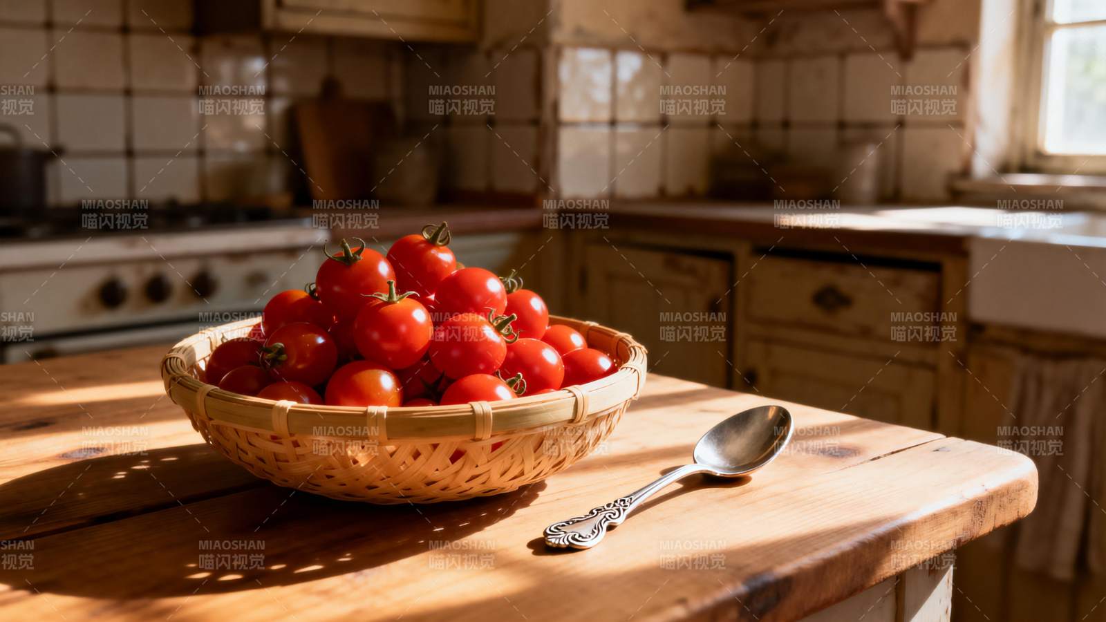 番茄满篮 厨房静谧图片