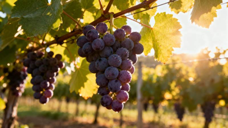 葡萄园晨光图片