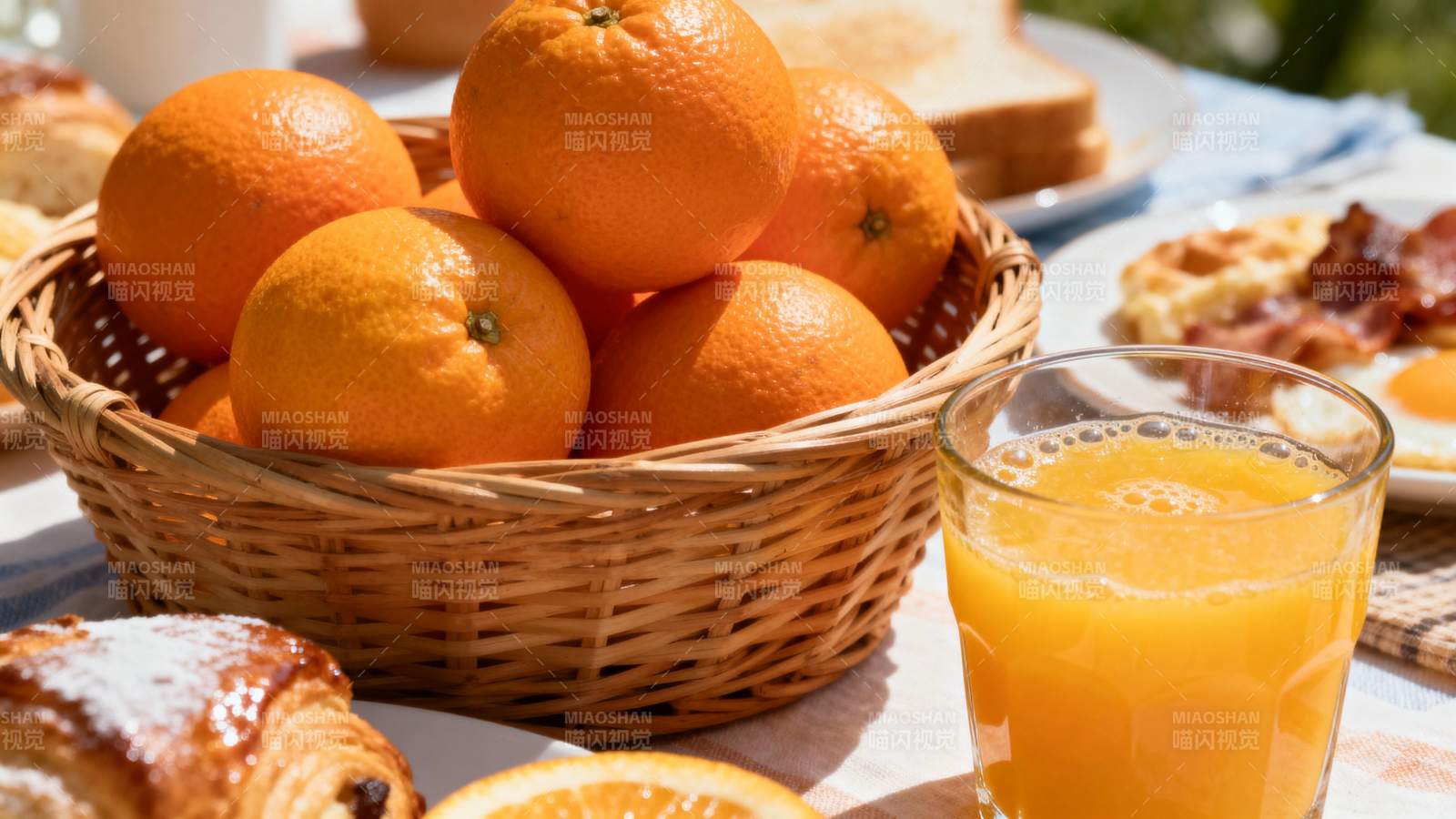 橙香早餐图片