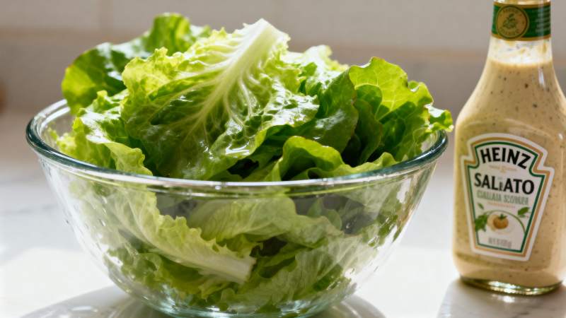 生菜配亨氏沙拉酱图片