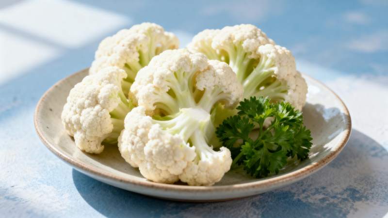 新鲜花椰菜配香菜图片