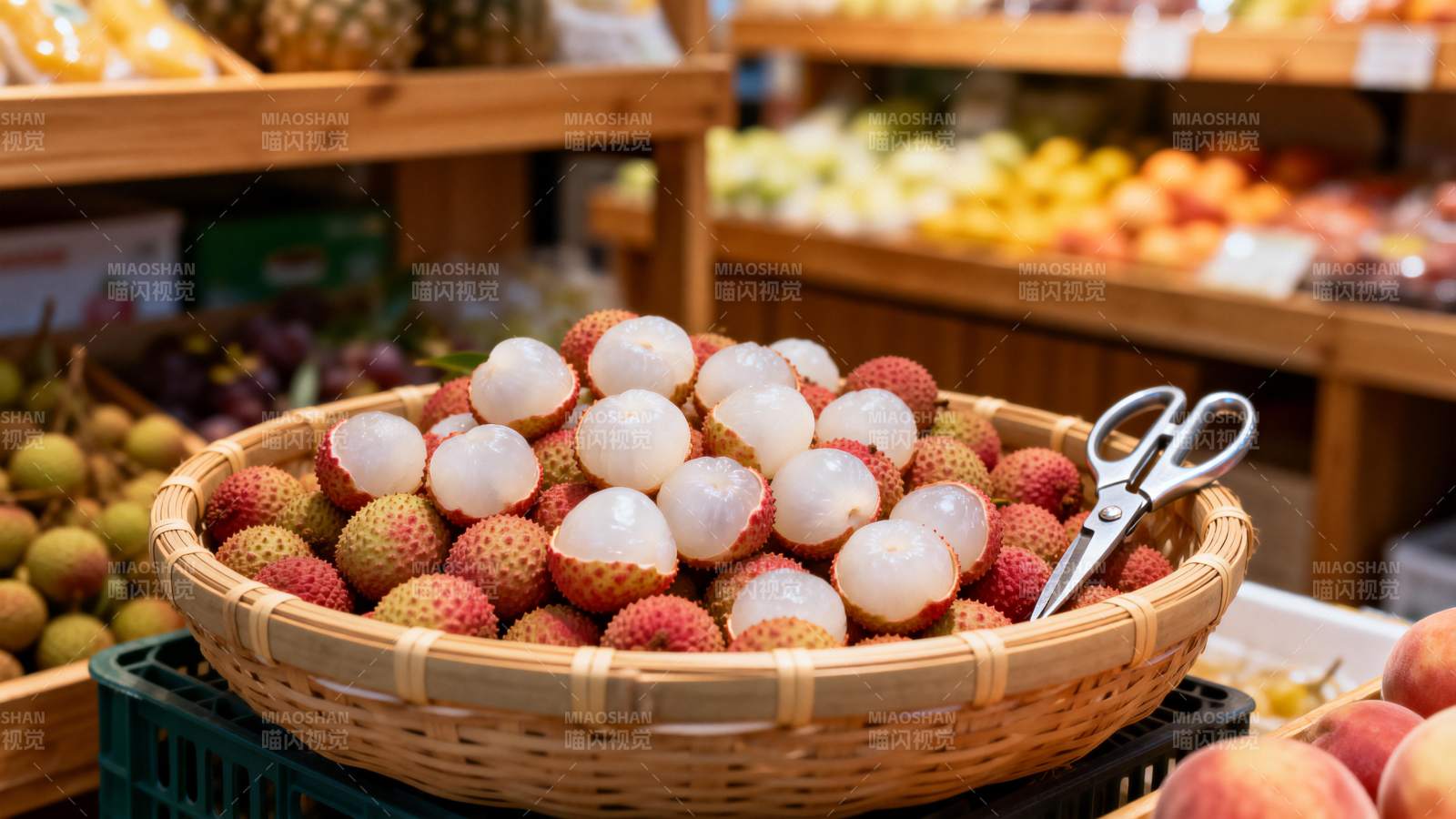 新鲜荔枝上市图片