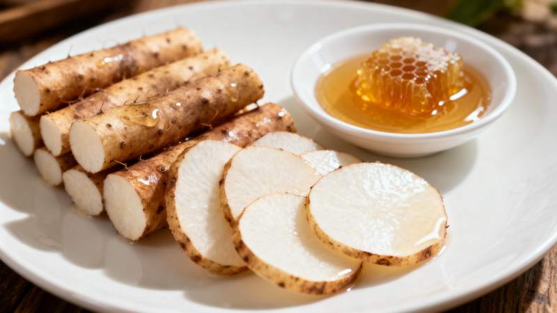 山药配蜂蜜图片