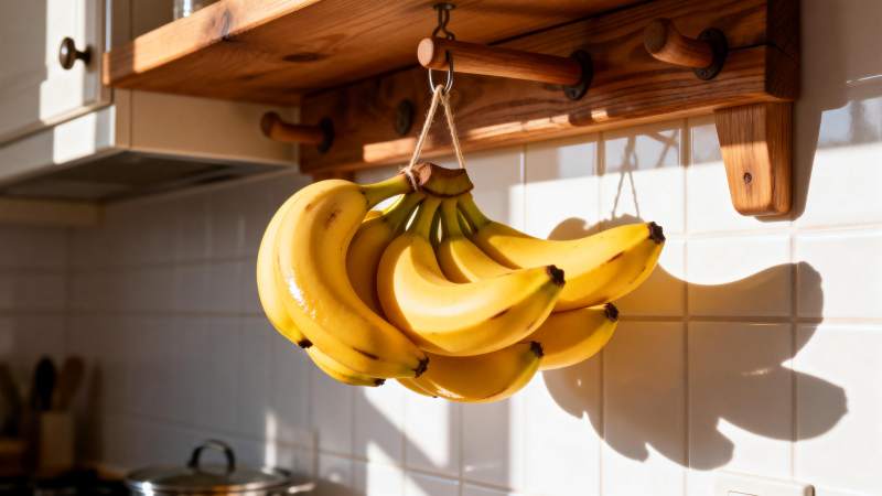 悬挂的香蕉图片