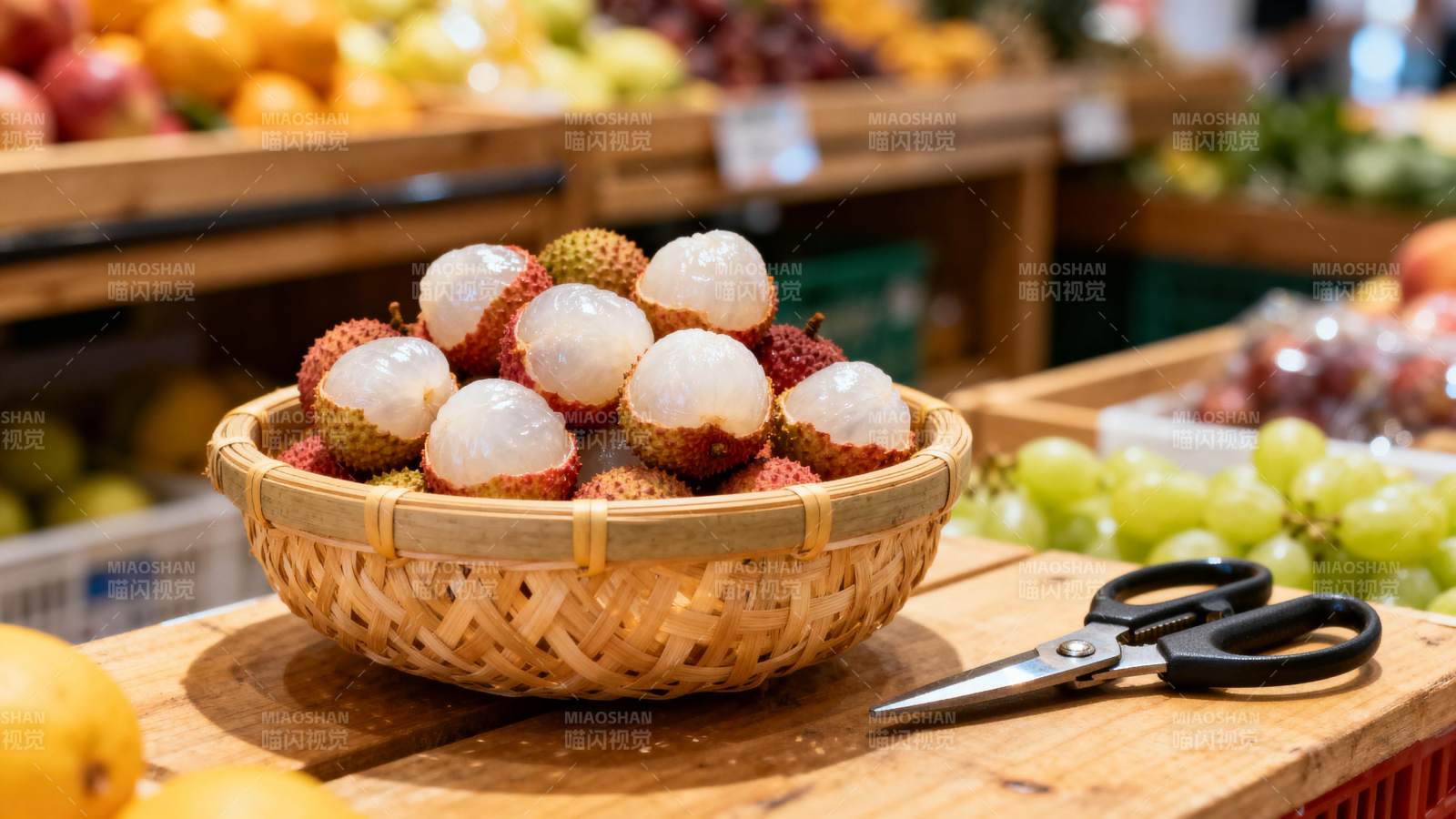 新鲜龙眼摆卖中图片