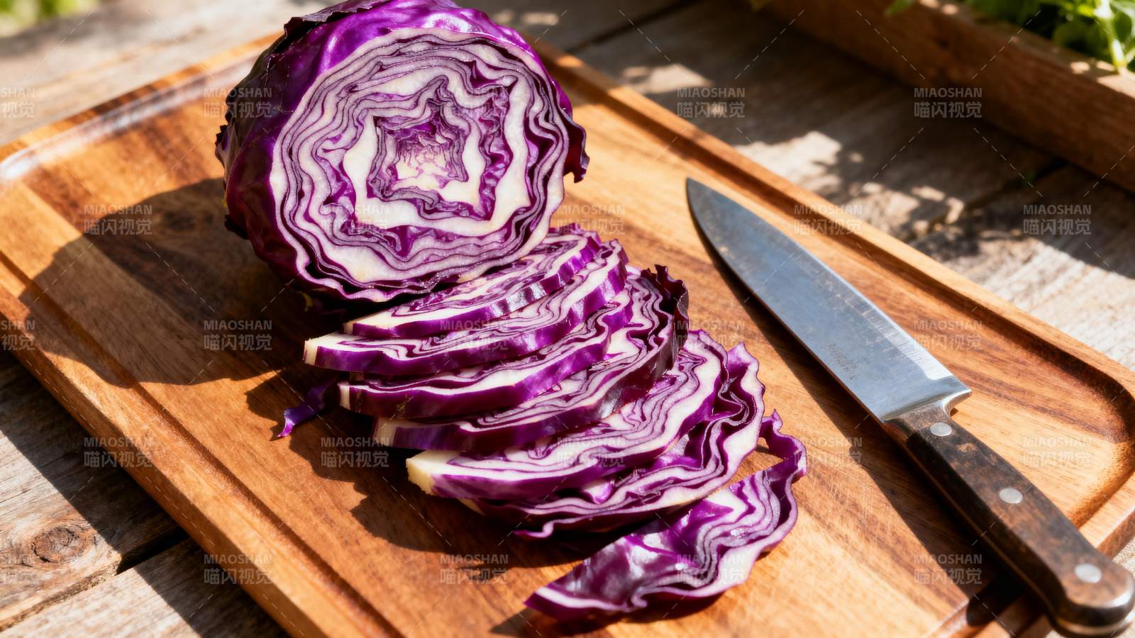 紫甘蓝切片图片