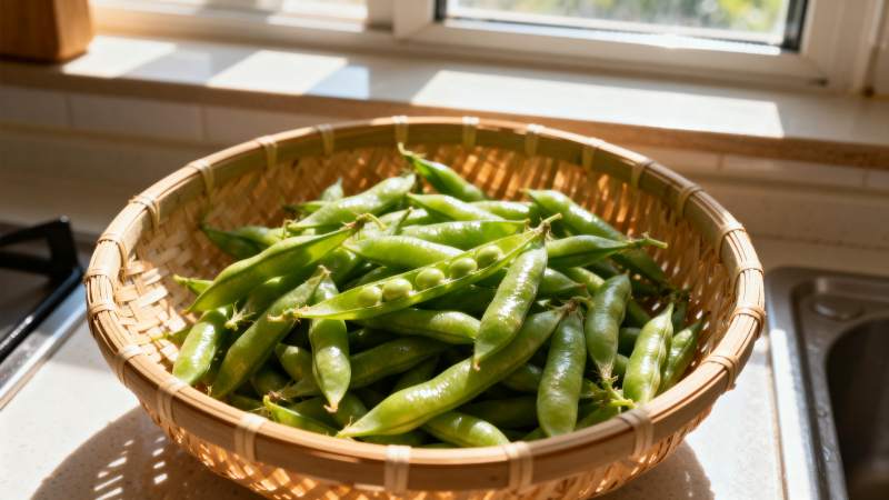 新鲜青豆荚图片