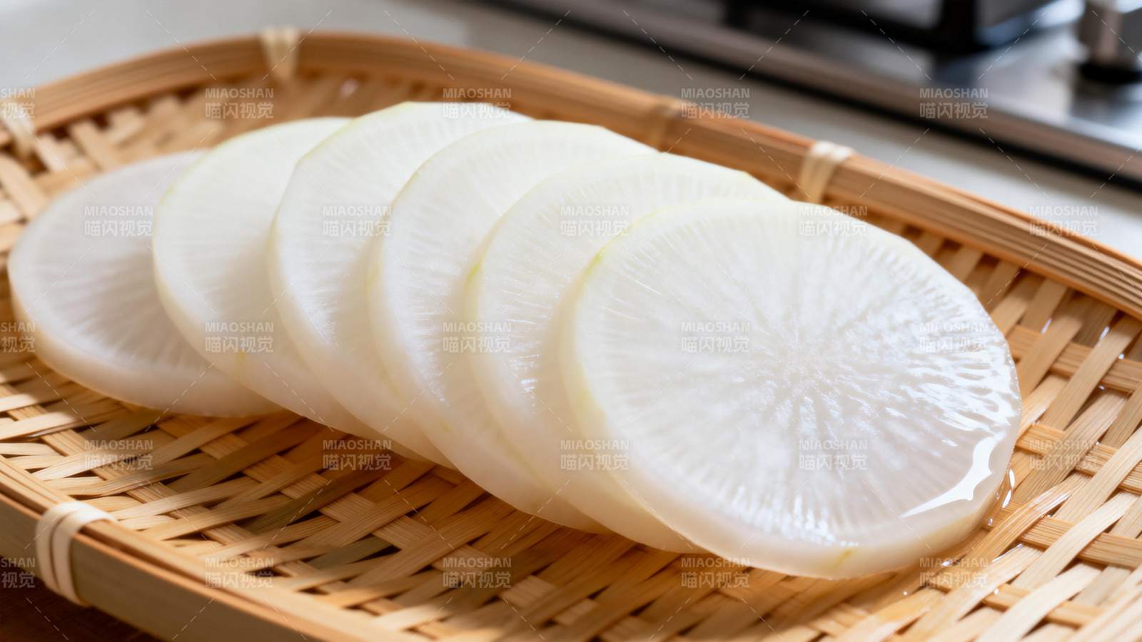 白萝卜片摆盘图片