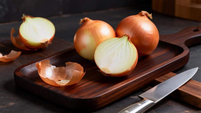洋葱切片准备中图片