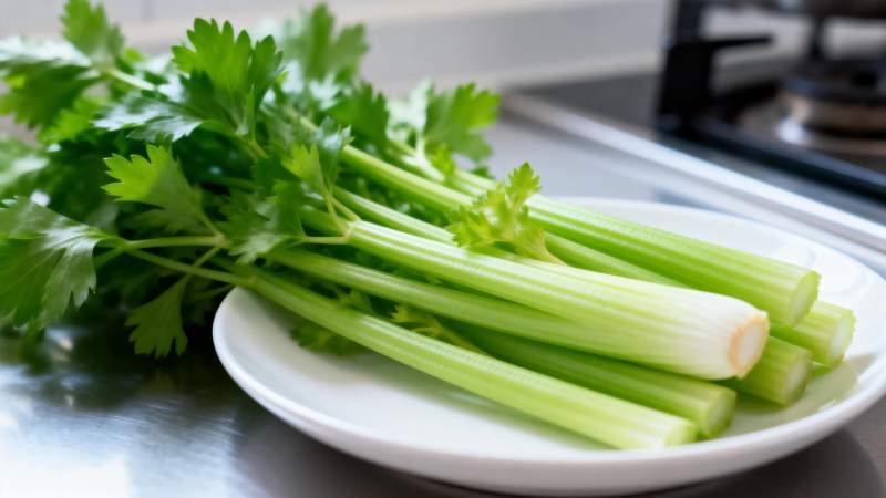新鲜芹菜特写图片