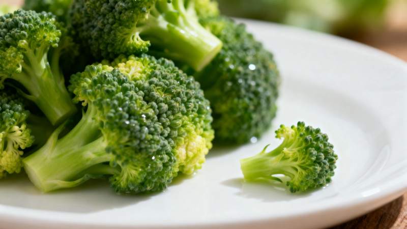 新鲜西兰花特写图片