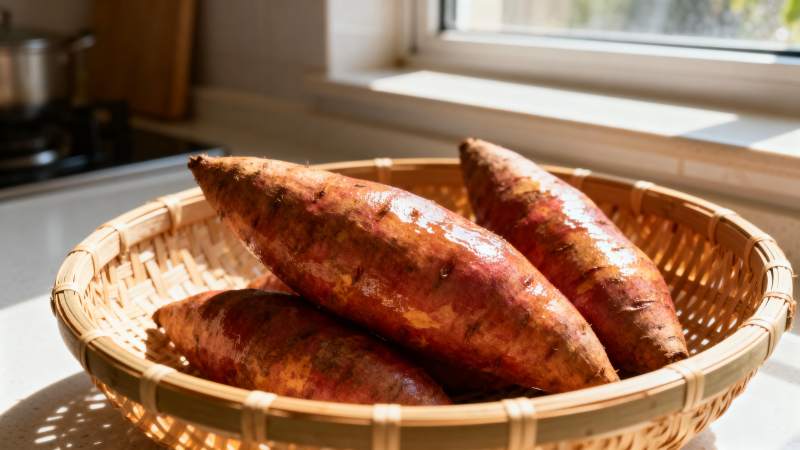 红薯篮中静置图片