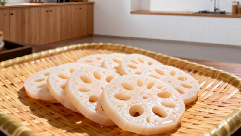 莲藕切片摆盘图片