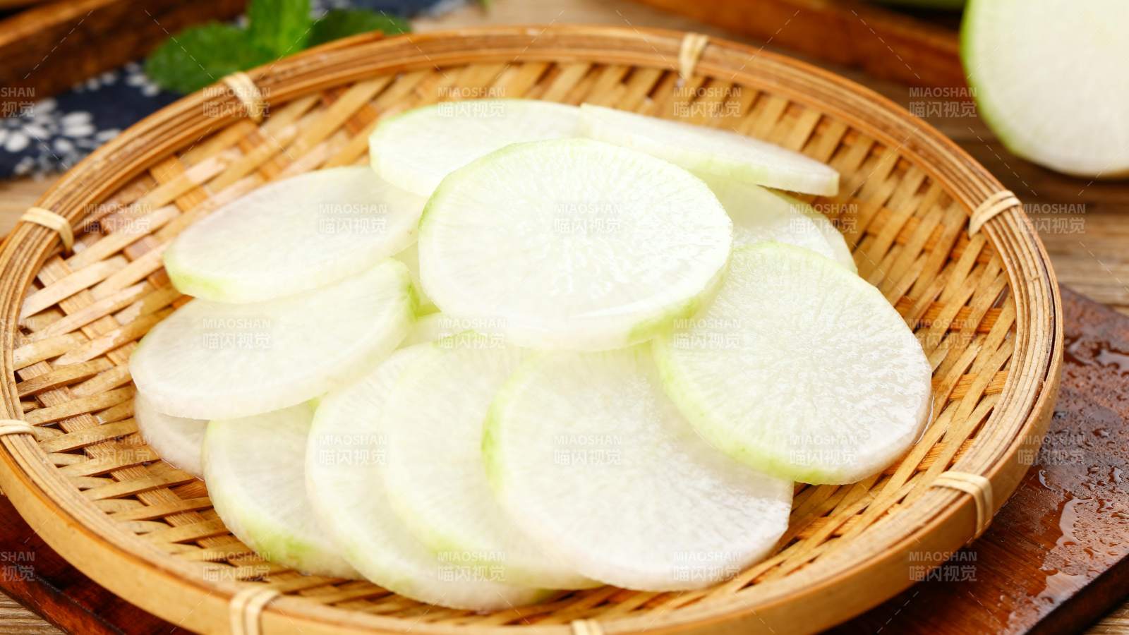 白萝卜片摆盘图片