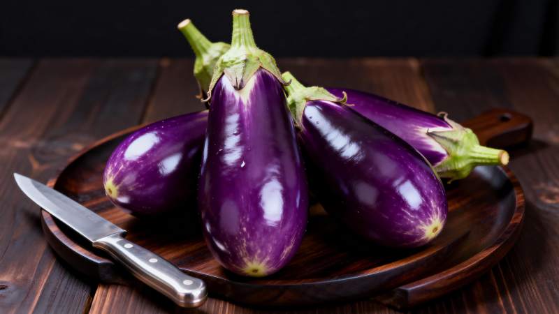 紫茄静物图图片