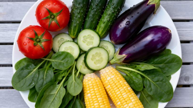 新鲜蔬菜拼盘图片