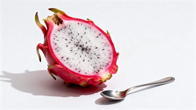 火龙果与勺子图片