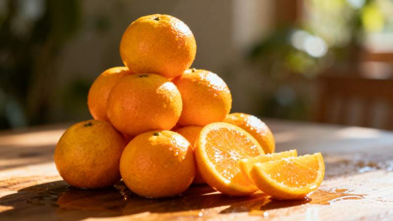 橙子堆叠 鲜美诱人图片