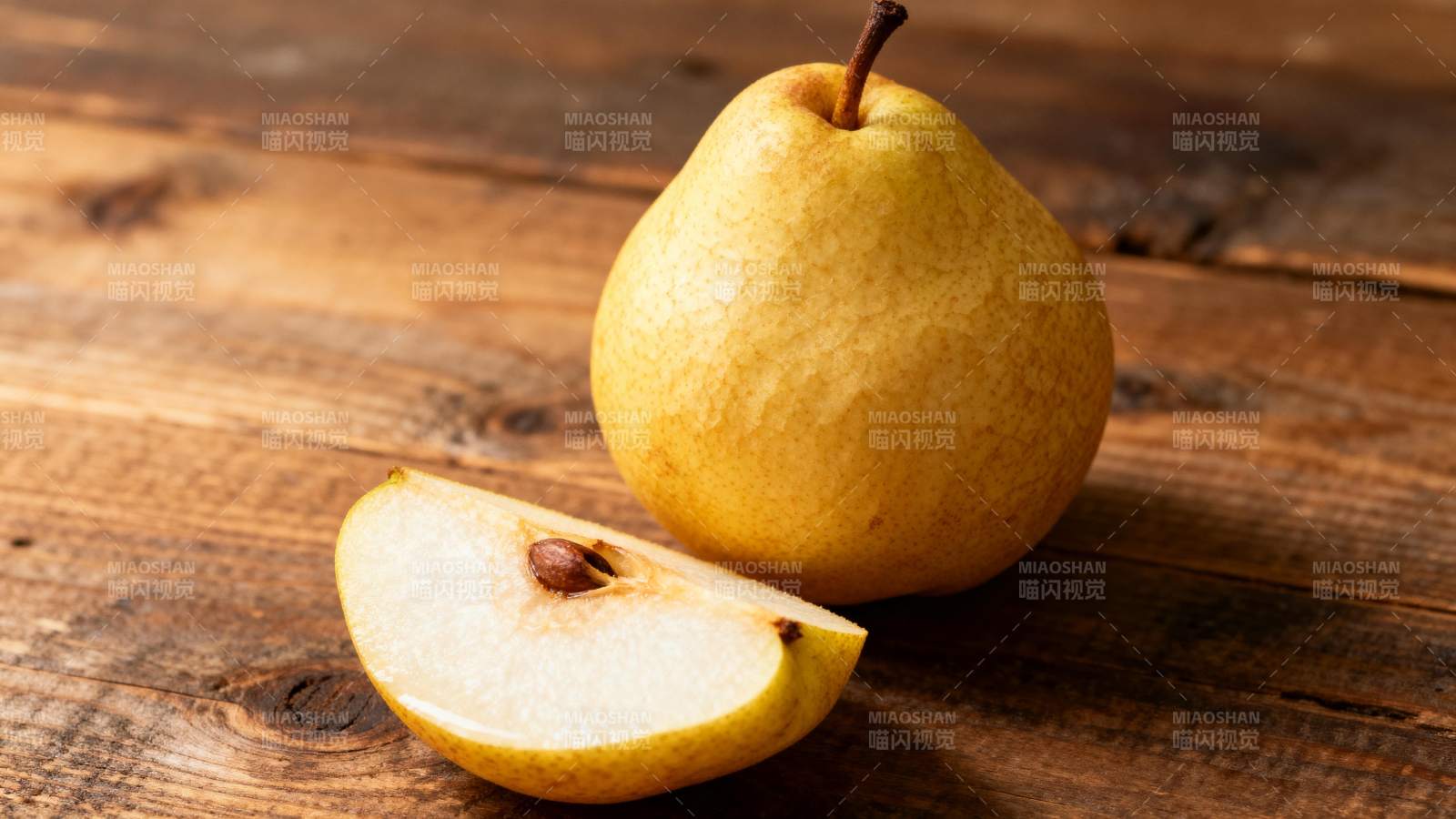 黄梨切片静物图图片