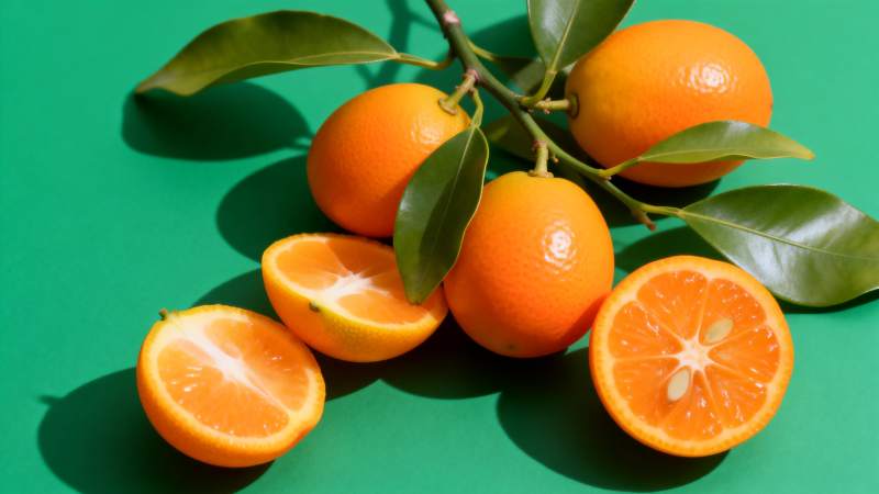 新鲜橙子切片图图片