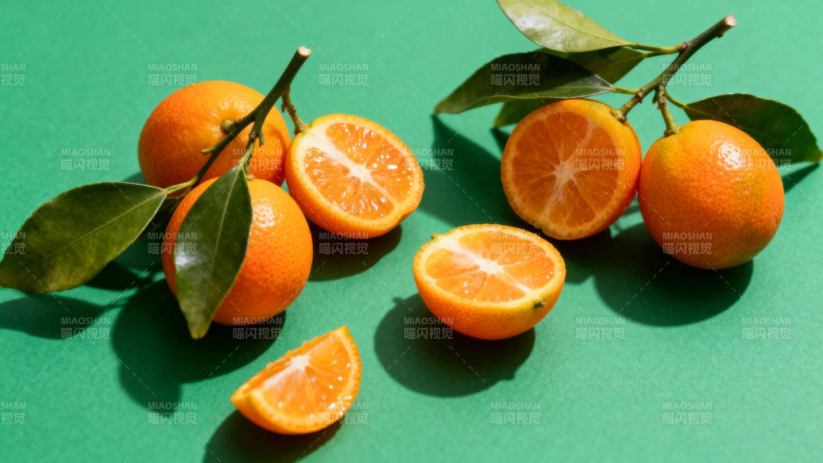 新鲜橙子切片图图片