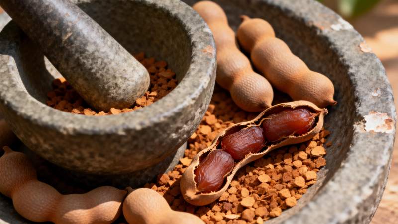 腰果研磨特写图片