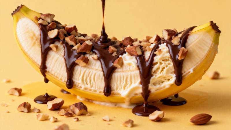 巧克力香蕉派图片