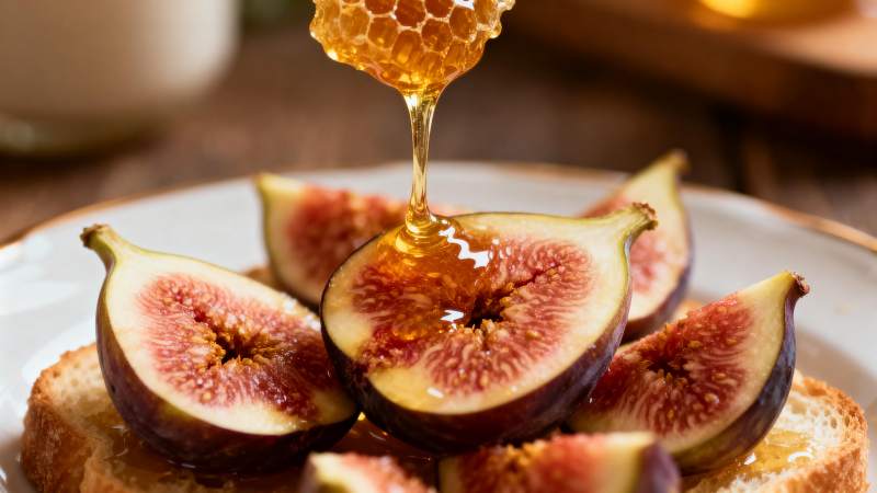 蜂蜜淋无花果图片