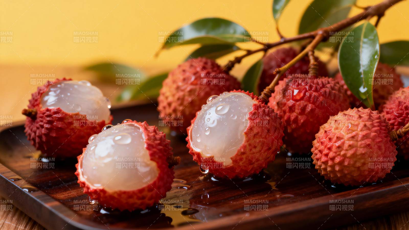 新鲜荔枝特写图片
