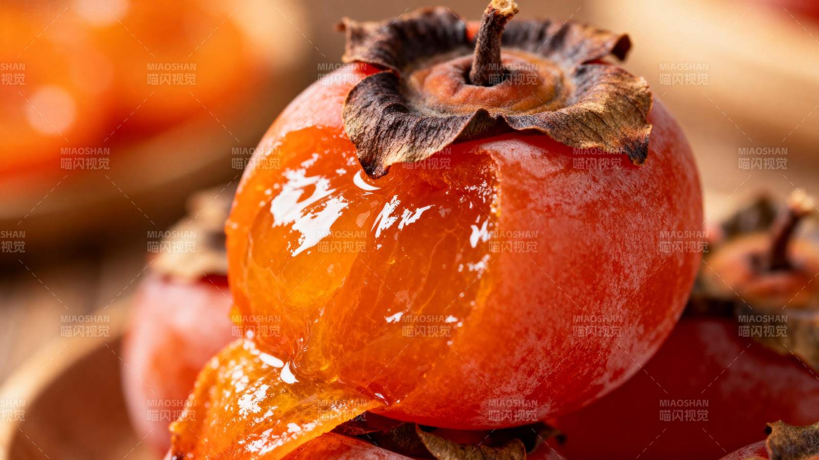 晶莹柿子 诱人美味图片