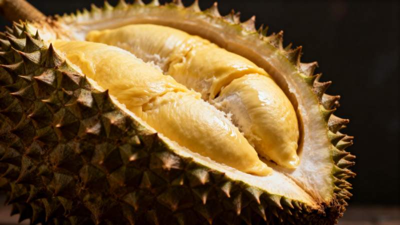 榴莲果肉特写图片