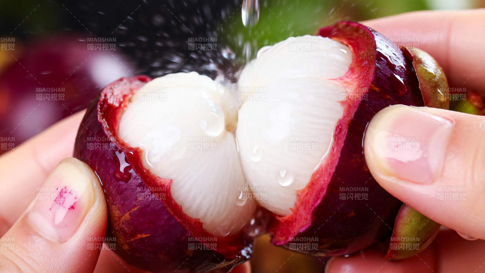 山竹果肉晶莹剔透图片