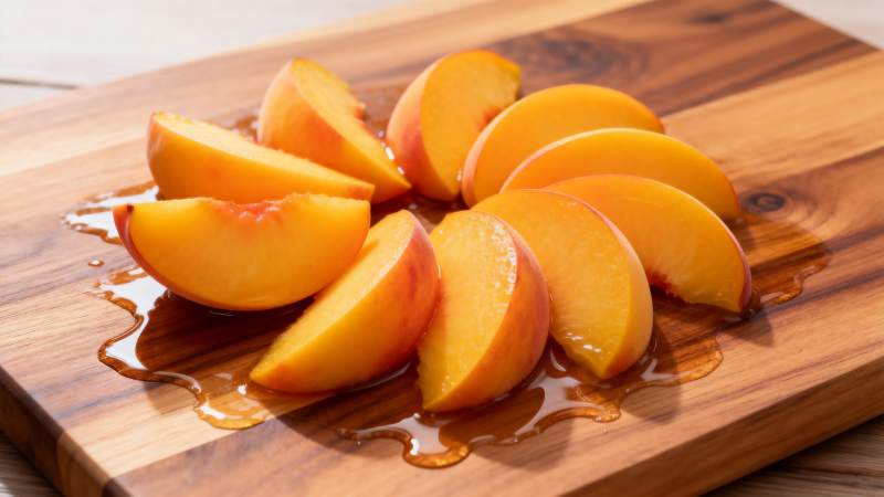 蜜桃切片 汁水四溢图片