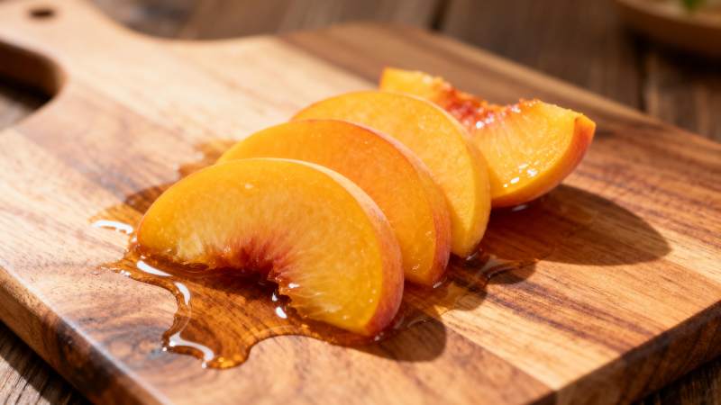 桃子切片流汁图片