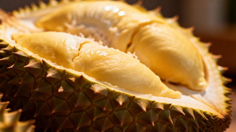 榴莲果肉特写图片