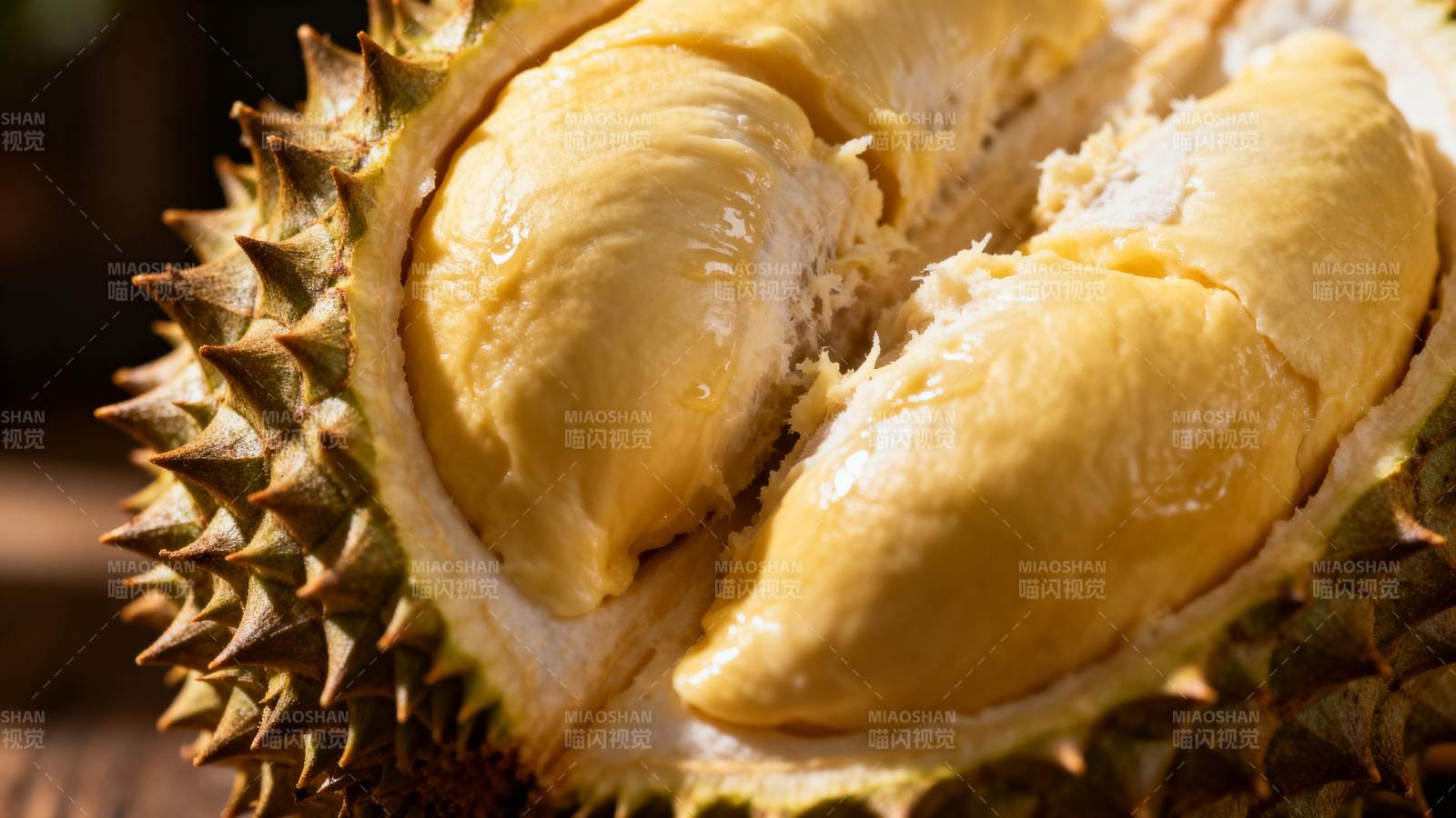 榴莲果肉特写图片