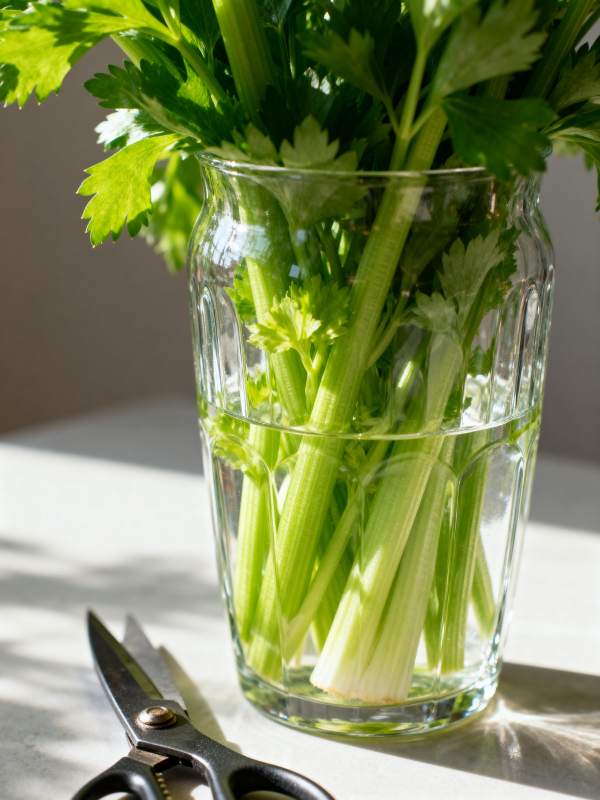 芹菜水养生机盎然图片