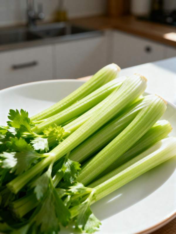 新鲜芹菜特写图片