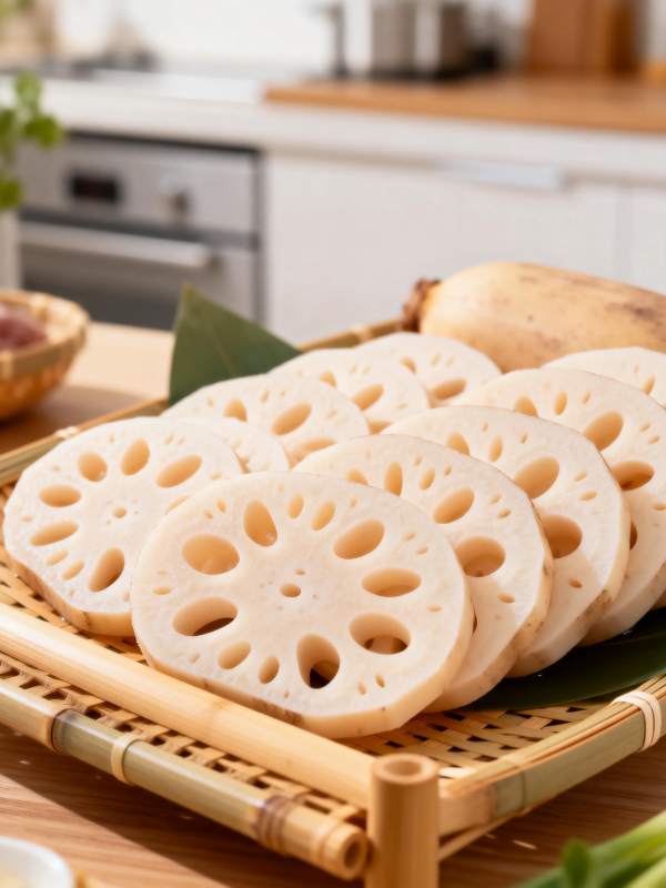 莲藕切片摆盘图片