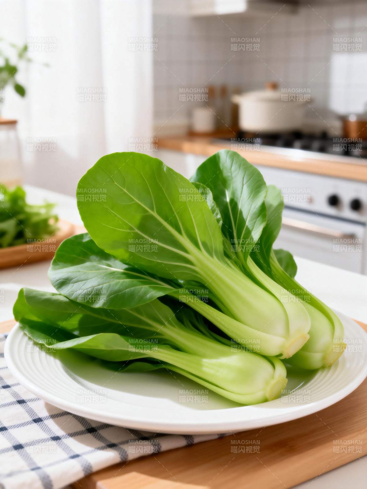 新鲜菜心 厨房静物图片