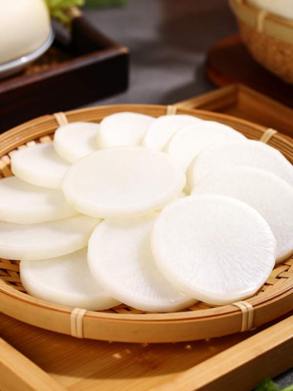 白萝卜片摆盘图片