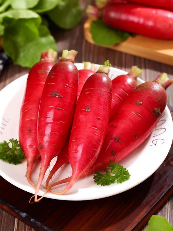 新鲜红萝卜特写图片