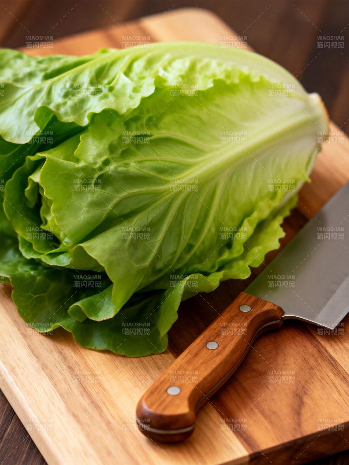 新鲜生菜切菜准备图片